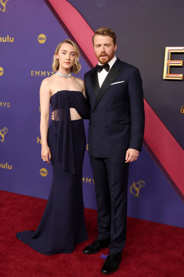  Saoirse Ronan and Jack Lowden attend the 76th Primetime Emmy Awards