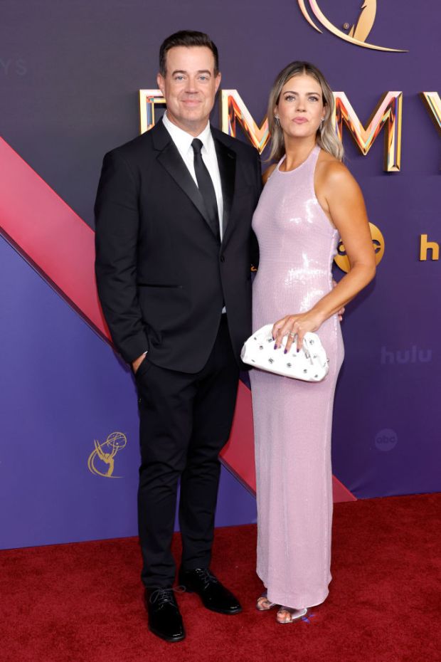 Carson Daly and Siri Pinter attend the 76th Primetime Emmy Awards