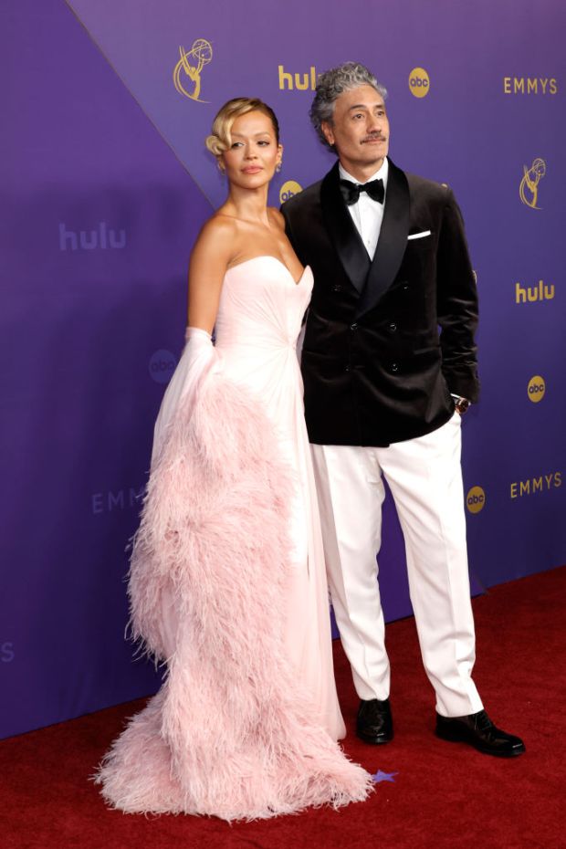 Rita Ora and Taika Waititi attend the 76th Primetime Emmy Awards