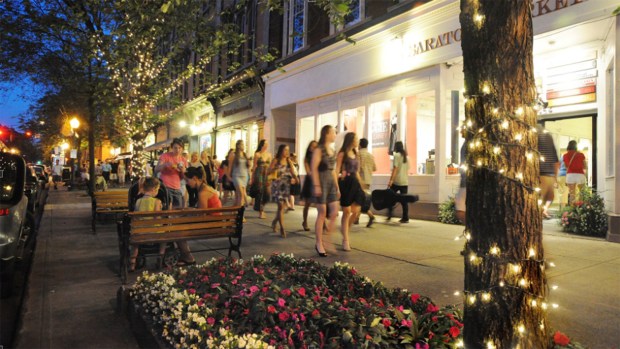 A main street in Saratoga, NY