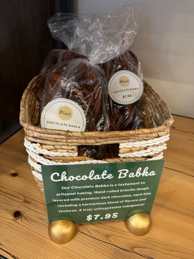 Baker's Crust Bagel sells New York City favorites like house-baked chocolate babka. (Lee Belote/Freelance)
