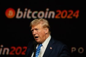 Former President Trump at a bitcoin event