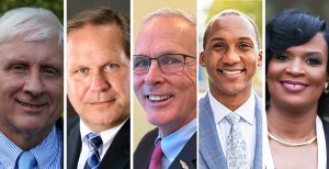 Five candidates are running for mayor in Virginia Beach: Robert "Bobby" Dyer, Richard "RK" Kowalewitch, John Moss, Chris Taylor and Sabrina Wooten. 