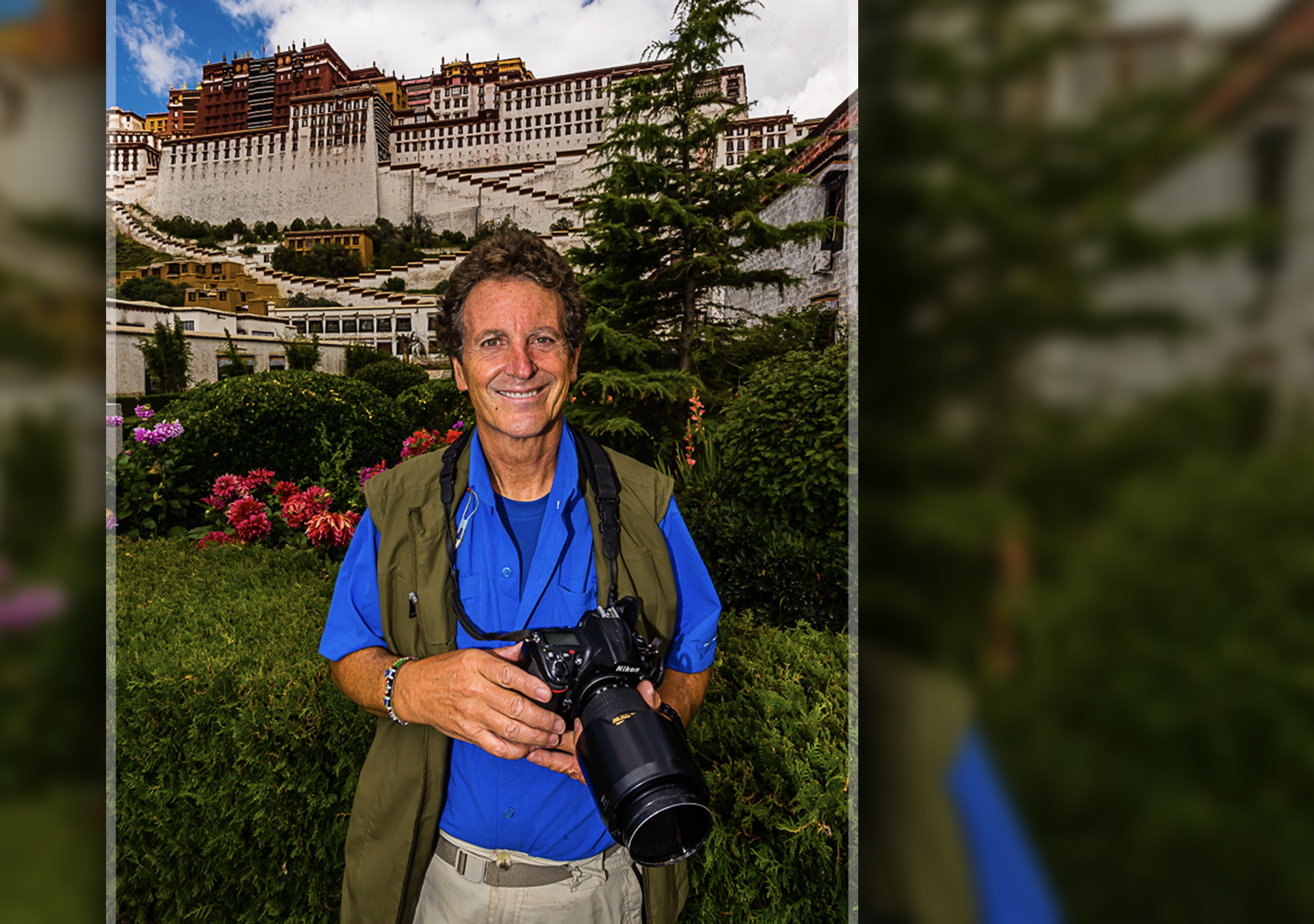El fotógrafo Blaine Harrington III afuera del Palacio Potala, Lhasa, Tíbet, China, en 2013. Harrington, quien ha tomado más de 500,000 fotos durante su carrera de cinco décadas, persigue a los usuarios de Internet que han publicado sus fotos sin pagar por ellas. El fotógrafo Blaine Harrington III afuera del Palacio Potala, Lhasa, Tíbet, China, en 2013. Harrington, quien ha tomado más de 500,000 fotos durante su carrera de cinco décadas, persigue a los usuarios de Internet que han publicado sus fotos sin pagar por ellas.